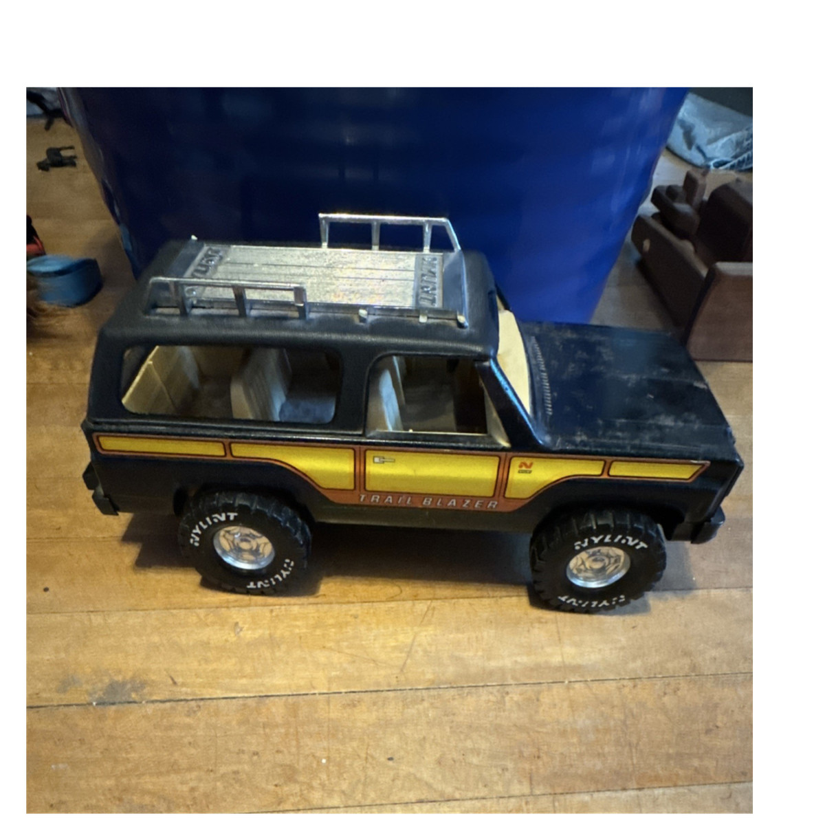 Nylint Trail Blazer Pressed Steel Truck Black Yellow Vintage Toy