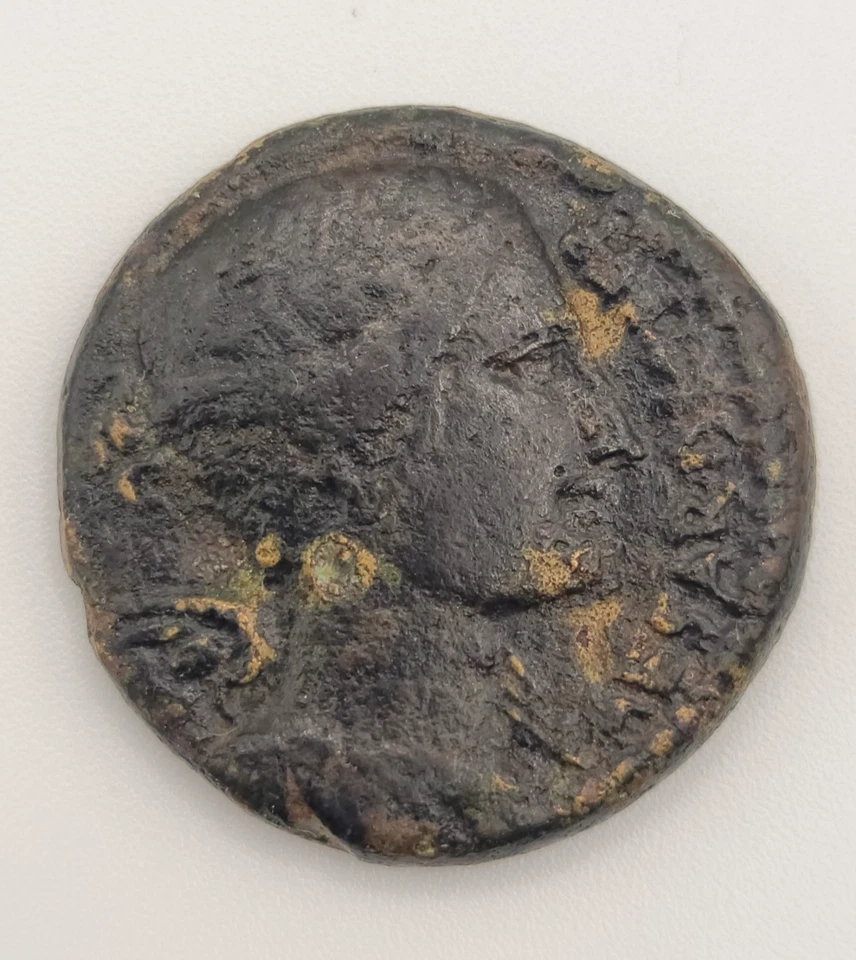 Julius Caesar Dupondius 46-45 BC Minerva & Victory Ancient Roman Coin - Image 2 of 4