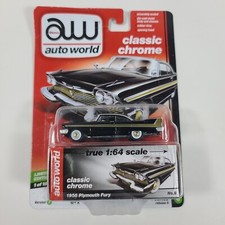 AW Classic Chrome Ltd Ed 1:64 1958 Black Plymouth Fury Premium Series Release 5