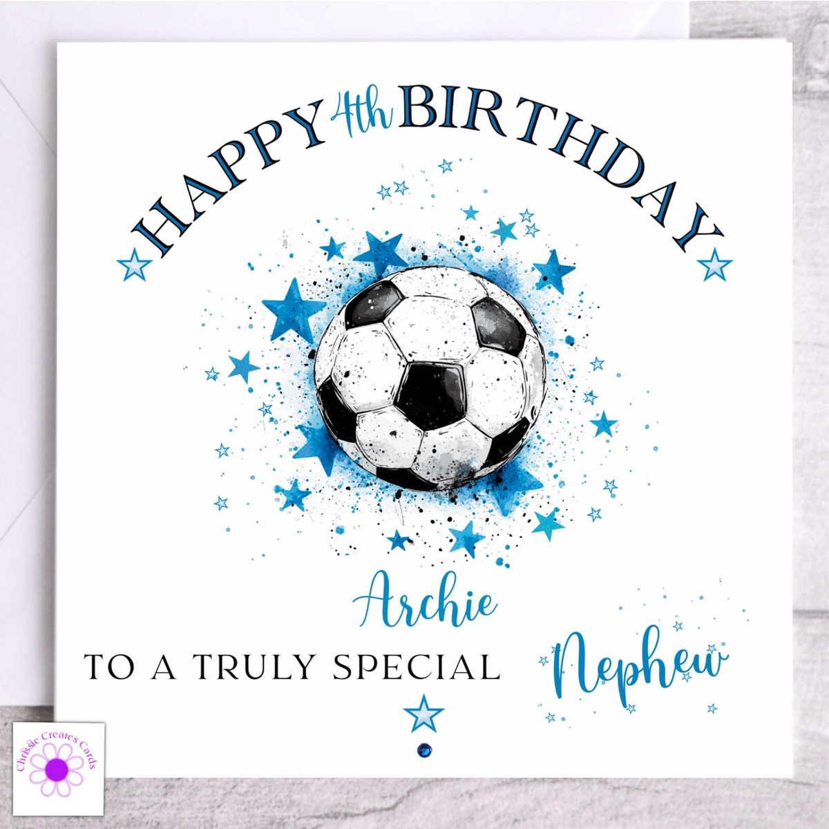 NEPHEW BIRTHDAY CARD Modern Design Large Card. By Simon Elvin. New