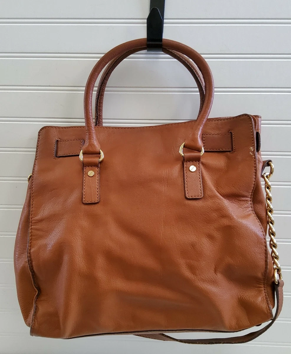 Michael Kors Hamilton Large Satchel Shoulder Handbag Purse Padlock