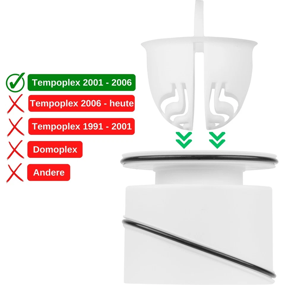 Haarsieb Dusche passend für Viega Tempoplex 2001-2006 Tauchrohr Haarfänger Sieb - Bild 2 von 4