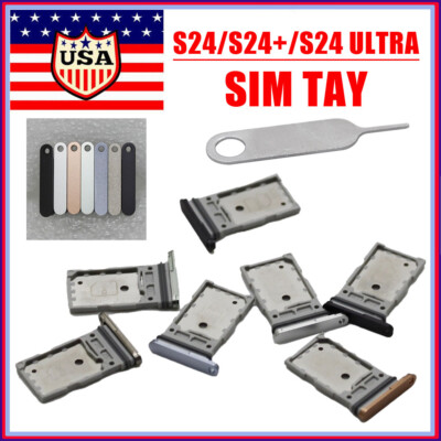 OEM NEW SIM Tray SIM Holder Slot (Free Pin) For Samsung Galaxy S24/S24Plus/Ultra