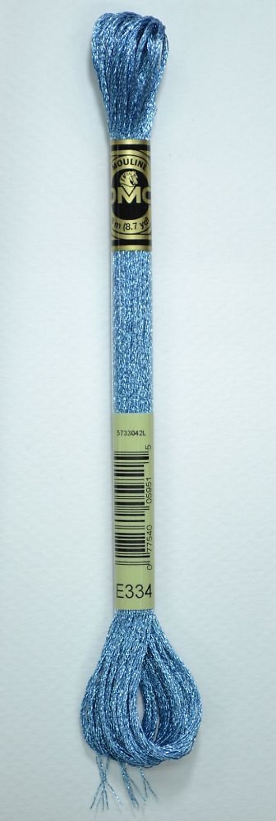 DMC 8 METER LIGHT EFFECTS COTTON THREAD E334 BLUE 317W FREE UK P&P QUANTITY 1