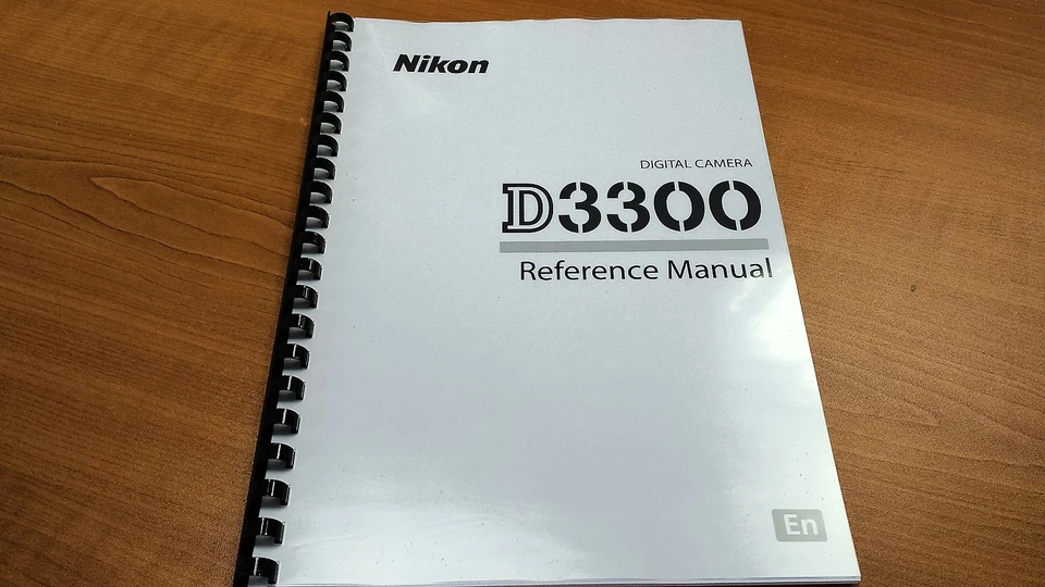 FOTOCAMERA DIGITALE NIKON SLR D3300 MANUALE STAMPATO MANUALE UTENTE 392 PAGINE A5
