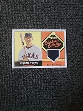 2010 Topps Heritage Baseball Michael Young Clubhouse Collection Patch SC8258