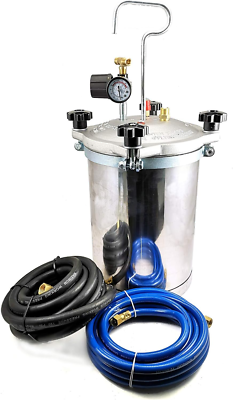 #ad #ad 2.5 Gallon Pro Stainless Steel Pressure Paint Tank with Manual Mixer $266.99