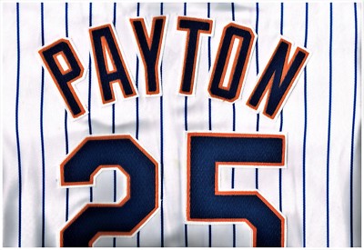 NEW YORK METS JAY PAYTON GAME WORN White Pinstripe #25 MLB NEW YORK METS JAY PAYTON GAME WORN White Pinstripe #25 MLB
