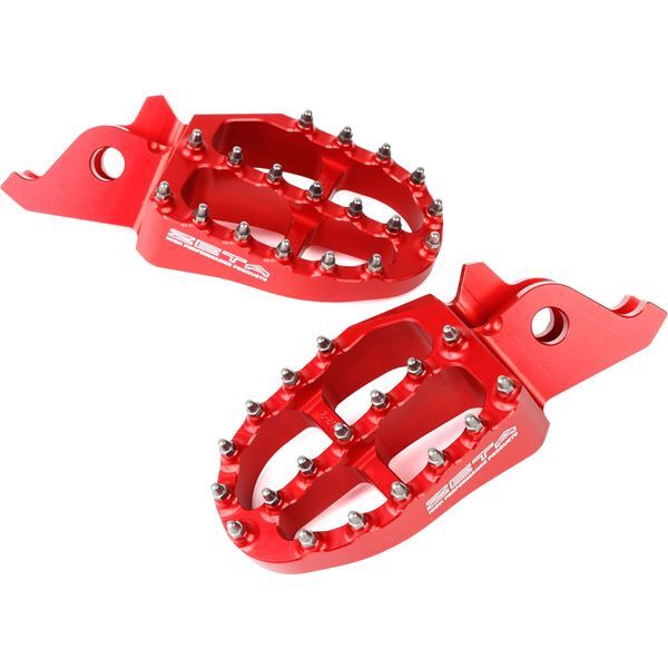 Zeta FootPegs Foot Rests Honda CRF/CR all CRF250L/M Aluminium Red MX Motocross
