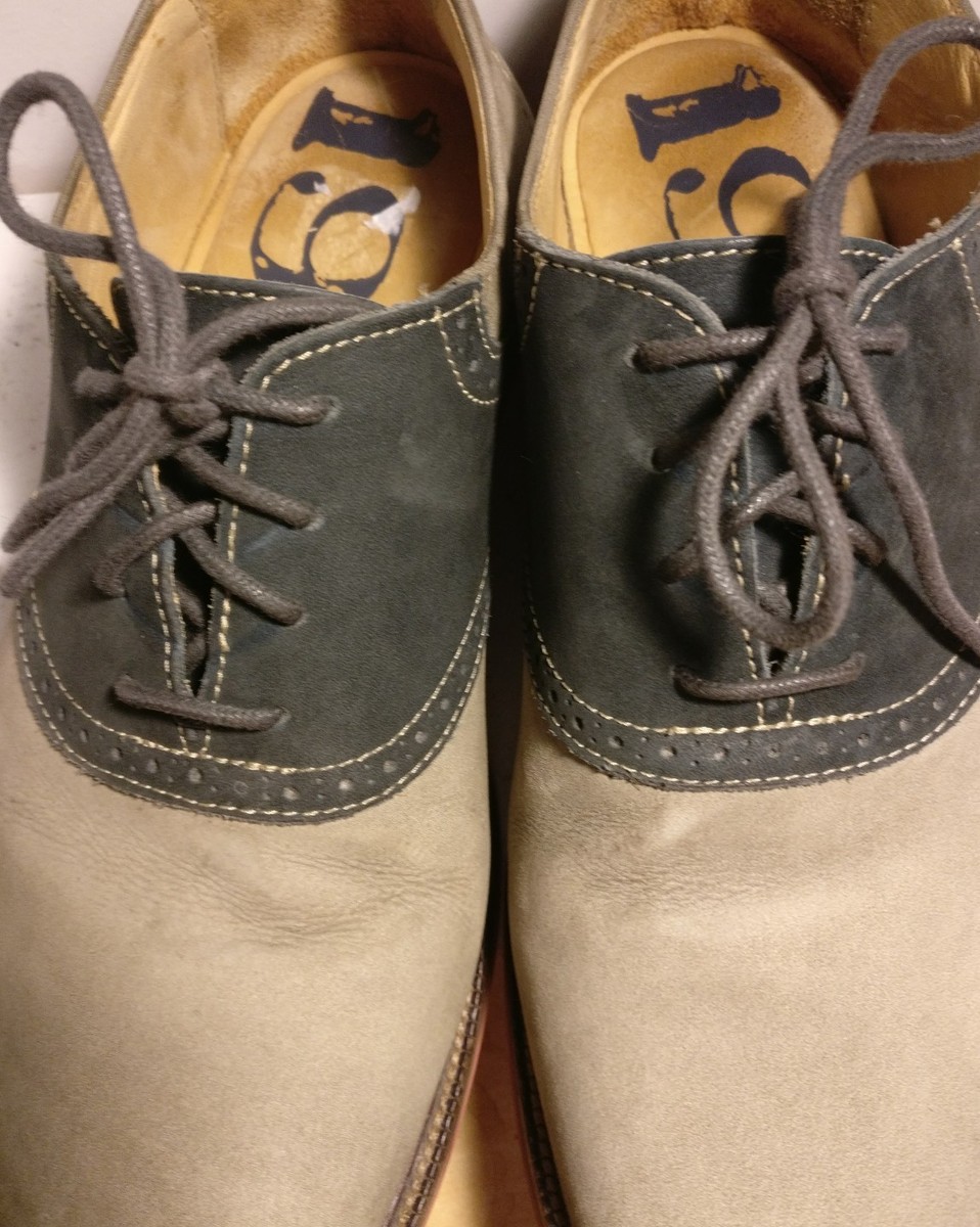 Mens 1901 Leather Upper Two Tone Oxfords, Size 8.5 M Style  display picture 2