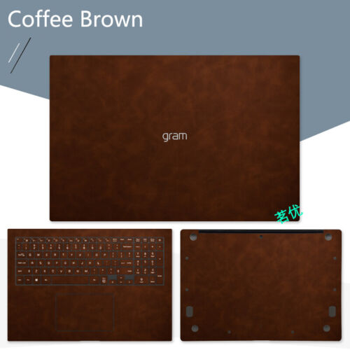 Leather Laptop Sticker Skin Decals Cover for LG Gram 17 17Z90N 17Z90Q 2020-2022 - Afbeelding 1 van 19
