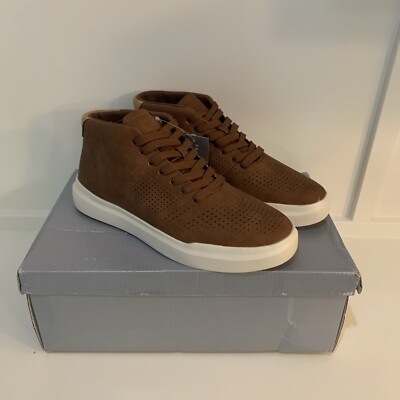 Perry ellis Brown Men\'s Casual Leather-Look Sneakers Sam Sneaker – Perry Ellis main image 2