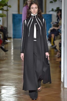 Split Panel Robe Valentino Black Split Panels Tulle And Wool Runway Long Coat $9900 | eBay