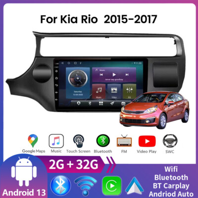 Für Kia Rio 2015-2017 CarPlay 2+32G Android 13 Autoradio GPS Navi WIFI FM RDS BT