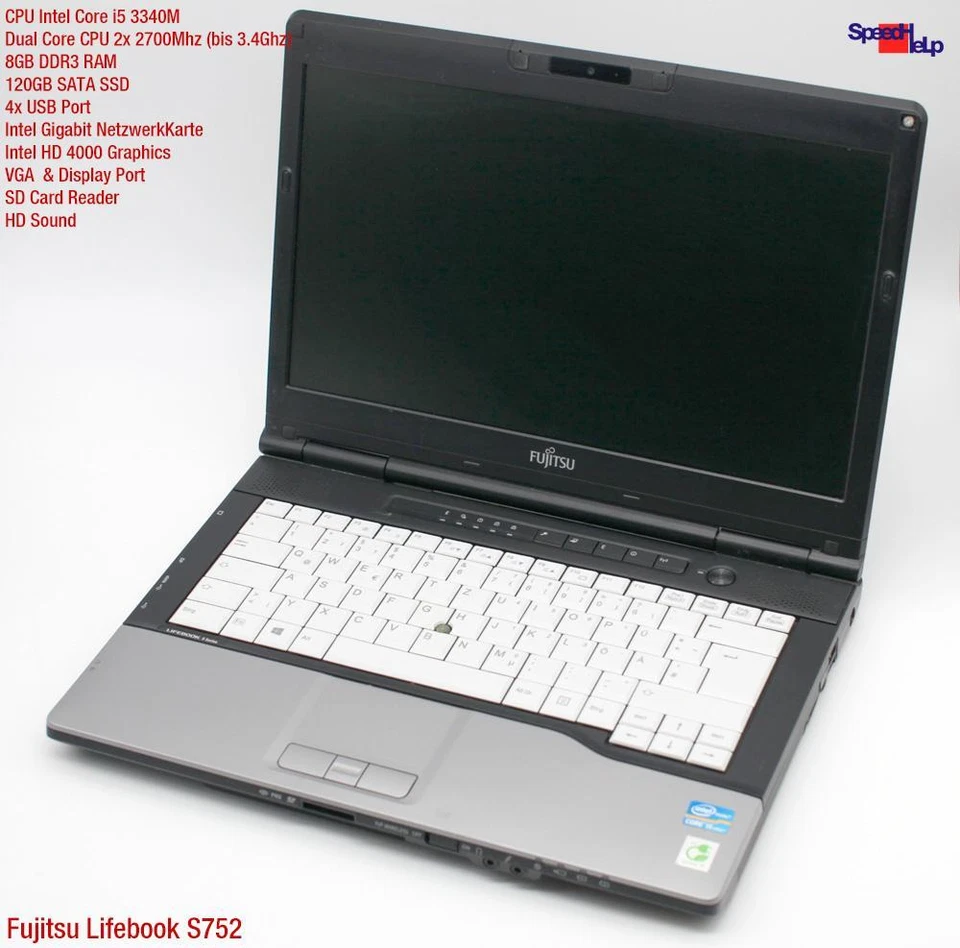Fujitsu LifeBook S752 14 " HD Intel Core i5 3340M 120GB SSD 8GB Windows 10 Pro - Image 2 of 4