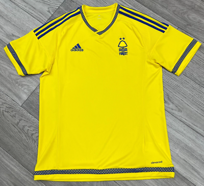 Maillot De Football Nottingham Forest 2015/2016 Away - Taille M Adulte, Adidas, Jaune, Occasion Très Bon état