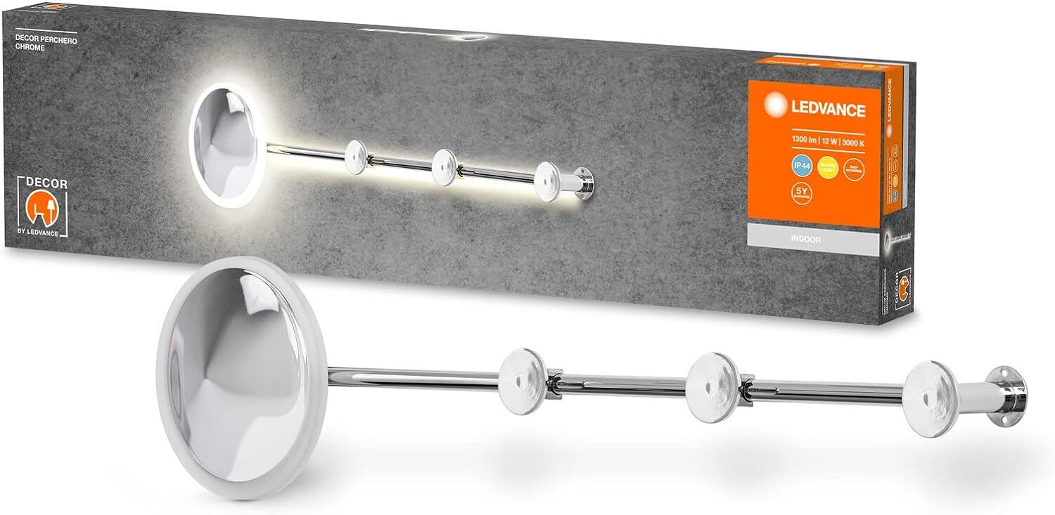 ПОДВЕСНОЙ СВЕТИЛЬНИК LEDVANCE DECOR Perchero Garderobenhaken 850 мм IP44 хромированный комбинированный 12590₽