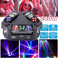 240W Spider Moving Head Light RGB 9 LED DMX Stage DJ Disco Club Beam Lighting US