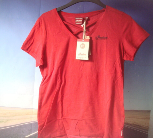 Women's Top Indian Motorcycles LG T Starlight Red Tee 286191406 Discontinued L4 - 第 1/7 張圖片