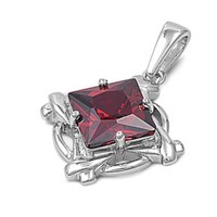 Estate Piece Look Garnet .925 Sterling Silver Pendant on sale Estate Piece Look Garnet .925 Sterling Silver Pendant on sale