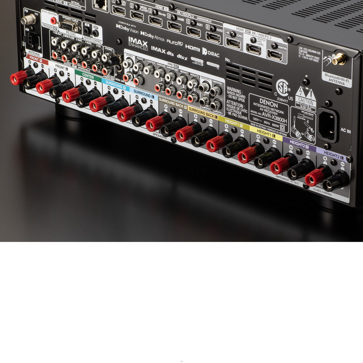 Denon AVR-X3800H 9.4Ch 8K AV Receiver Dolby Atmos HEOS WiFi
