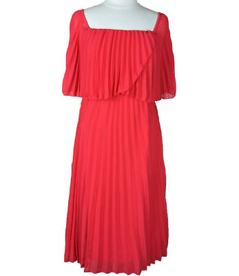 ASOS (Size 6) Red Pleated Design Midi Lined Dress NEW | eBay ASOS (Size 6) Red Pleated Design Midi Lined Dress NEW | eBay