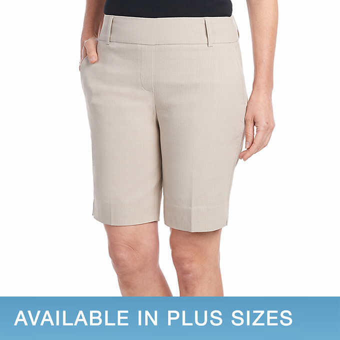 Hilary Radley Ladies' Bermuda Shorts TAN (Select Size XS3X) FAST