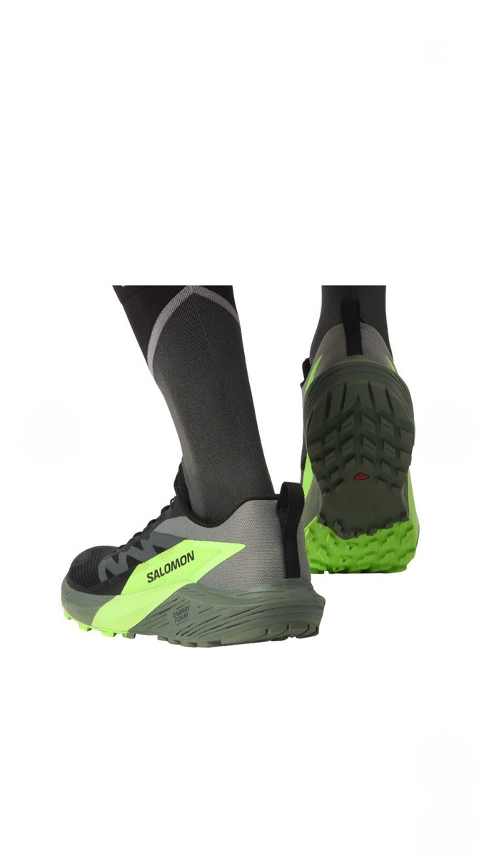 SALOMON SENSE RIDE 5 473111 SENSLIDE LOW TOP SNEAKERS BLACK GREEN US 7 SALOMON SENSE RIDE 5 473111 SENSLIDE LOW TOP SNEAKERS BLACK  main image 4