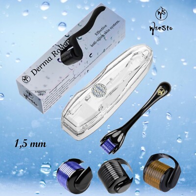  Derma Roller Nadellänge 1,5 mm 540 Titan Mikronadel Anti Aging Massage WseSto