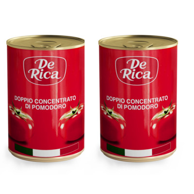 De Rica Doppelkonzentriertes Tomatenmark - 2×400g