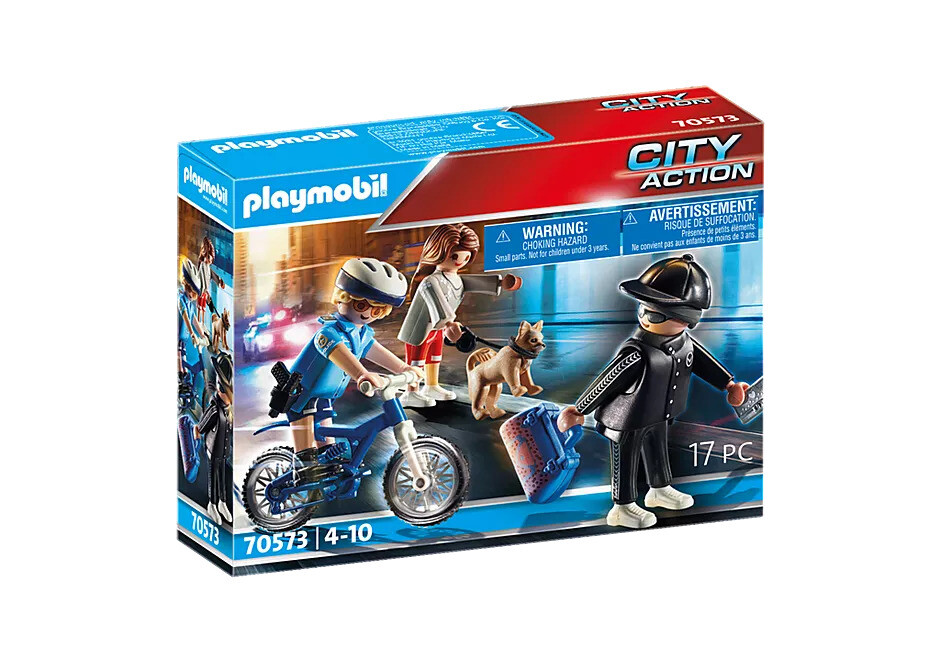 Figurine Playmobil Polizist (policier) Vert - Modèle City Police P-2251-V - Occasion - Fabriqué En Allemagne