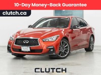 2018 Infiniti Q50 3.0T AWD Red Sport 400 w/Nav, 360 Cam, Bose