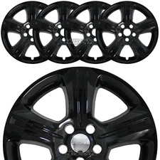4 fits Dodge Charger SE SXT 2015-2023 Black 17" Wheel Skins Hub Caps Rim Covers