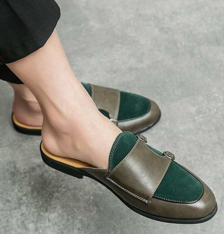 ★MATIN KIM★BUCKLE EYELET SLIPPERS BUCKLE EYELET SLIPPERS IN BLACK – Matin Kim