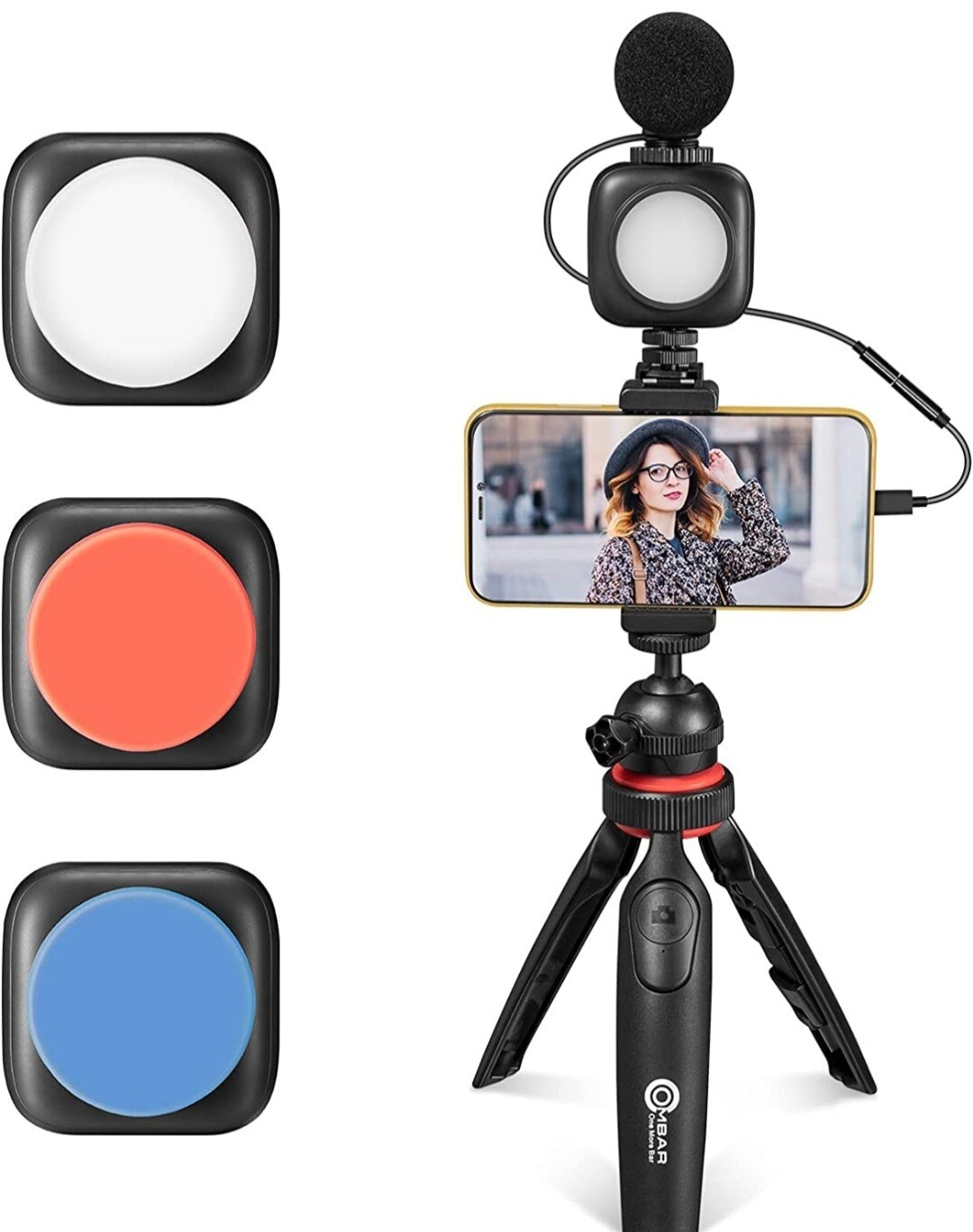 Vlogging Kit for iPhone OMBAR Video Recording Equipment for Beginners