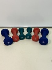 Dumbbell Set 20 Pounds Total Weight Used Pairs Of 2, 3, And 5 Pounds Neoprene