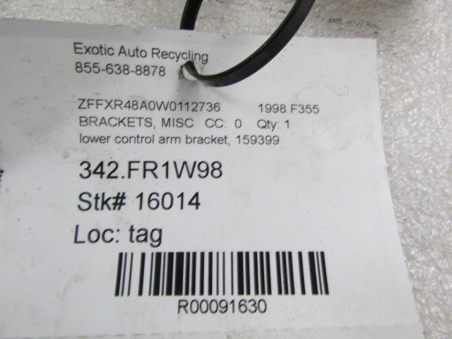Ferrari F355, Mondial T, Lower Control Arm Bracket, Used, P/N 159399