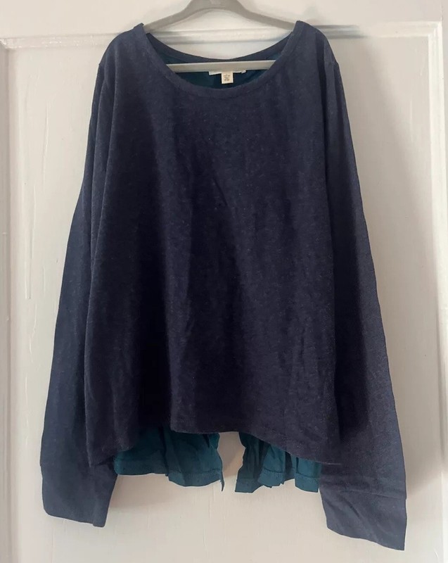 NWT Tucker + Tate Girls Navy Blue Long Sleeve Top - Size Large (10/12)