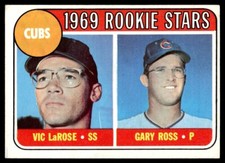 1969 Topps Baseball Card Vic LaRose/Gary Ross RC Chicago Cubs #404 EX-MT