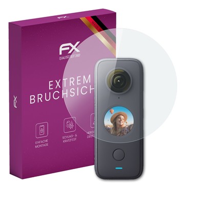 atFoliX Glasfolie für Insta360 ONE X2 Displayfolie 9H Schutzpanzer