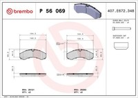 Brembo P 56 069 Bremsbelagsatz, Scheibenbremse Passend FüR Iveco