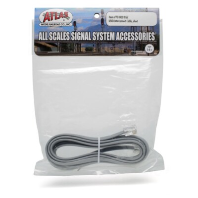 Atlas ~ New 2026 ~ Model Railroad Signal USCB Interconnect Cable Short ~70000057