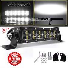 8inch 240w Dual Row Led Work Light Bar Spot Driving Offroad 4wd Atv Truck 910