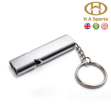 Survival Whistle Aluminium Emergency Distress High Decibel Keyring Camping UK
