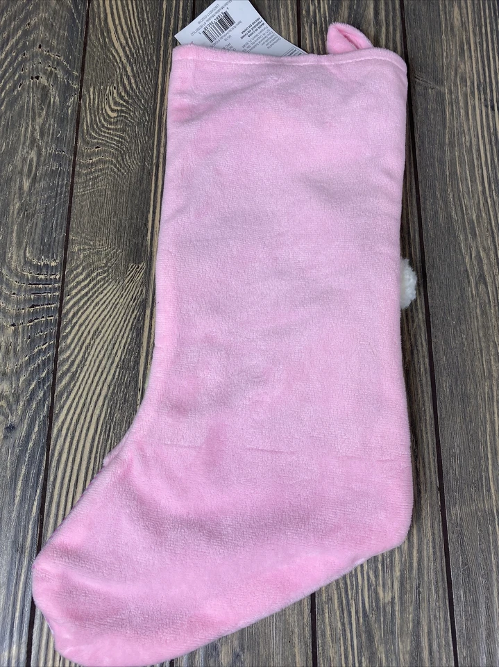 Christmas STOCKING BABY'S FIRST CHRISTMAS Pink 15” Long Holiday Living Snowman Foto 4 de 4