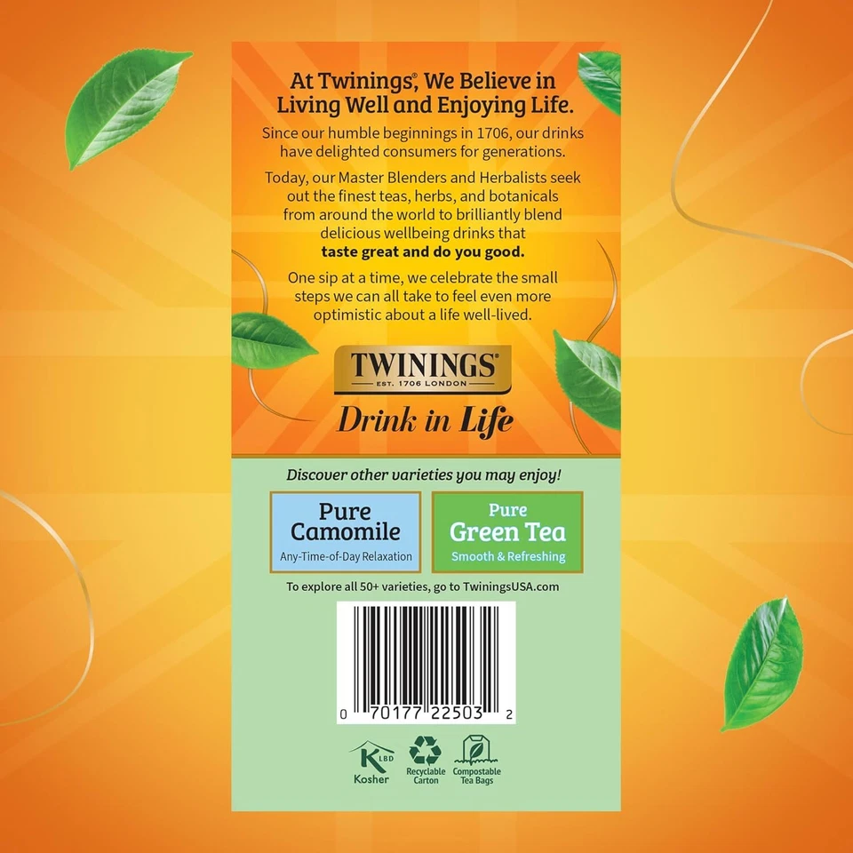 Twinings of London Pure Peppermint Herbal Tea Bags, 50 Count,3.53 oz (pack of 6) - Image 3 of 4
