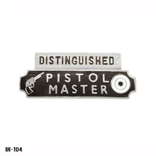 "DISTINGUISHED PISTOL MASTER" Award Pin ~ Gemsco ~ USA ~ NEW
