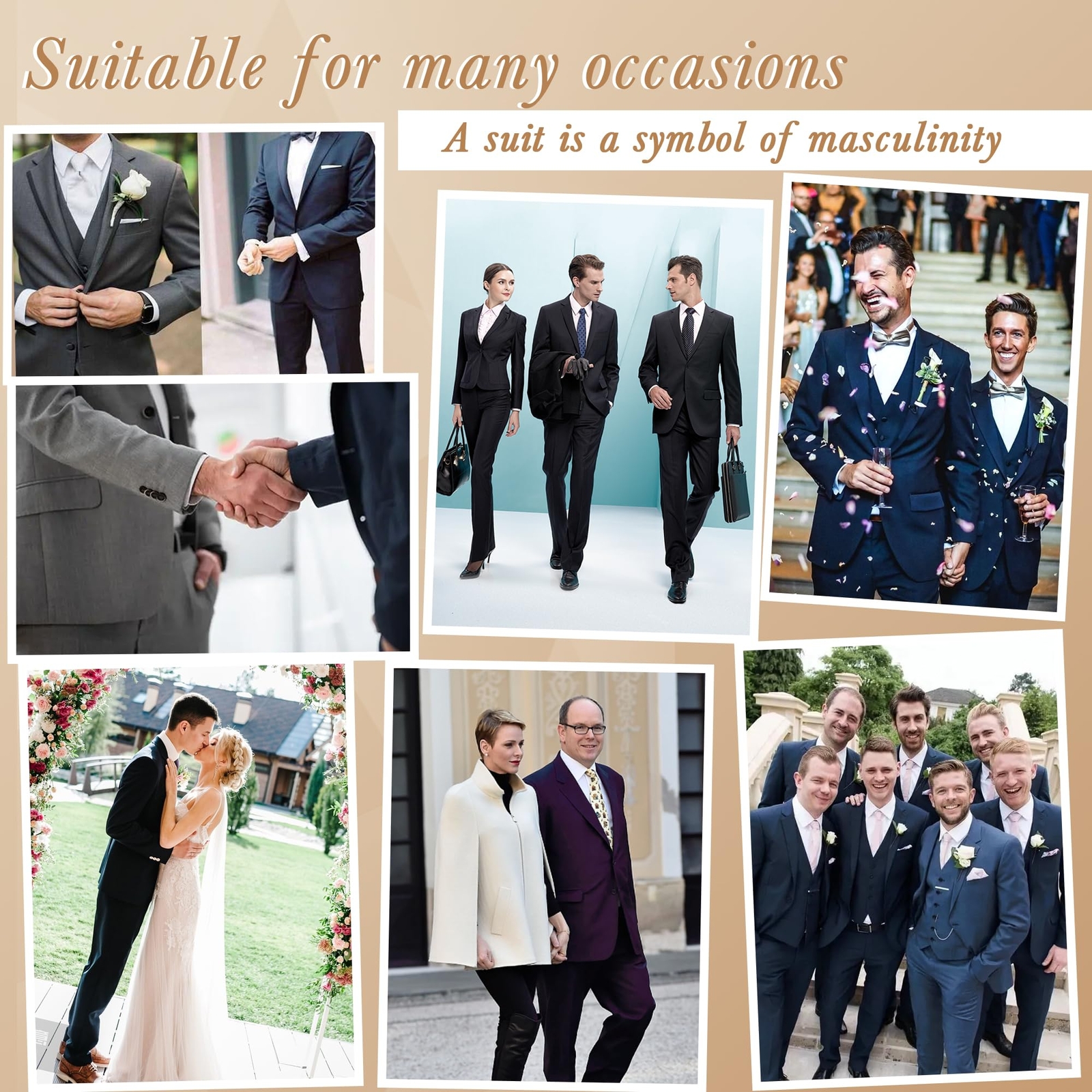 Slim Fit Dress Suit Blazer 3 Piece Jacket Vest Pants Tie, Purple, M | eBay