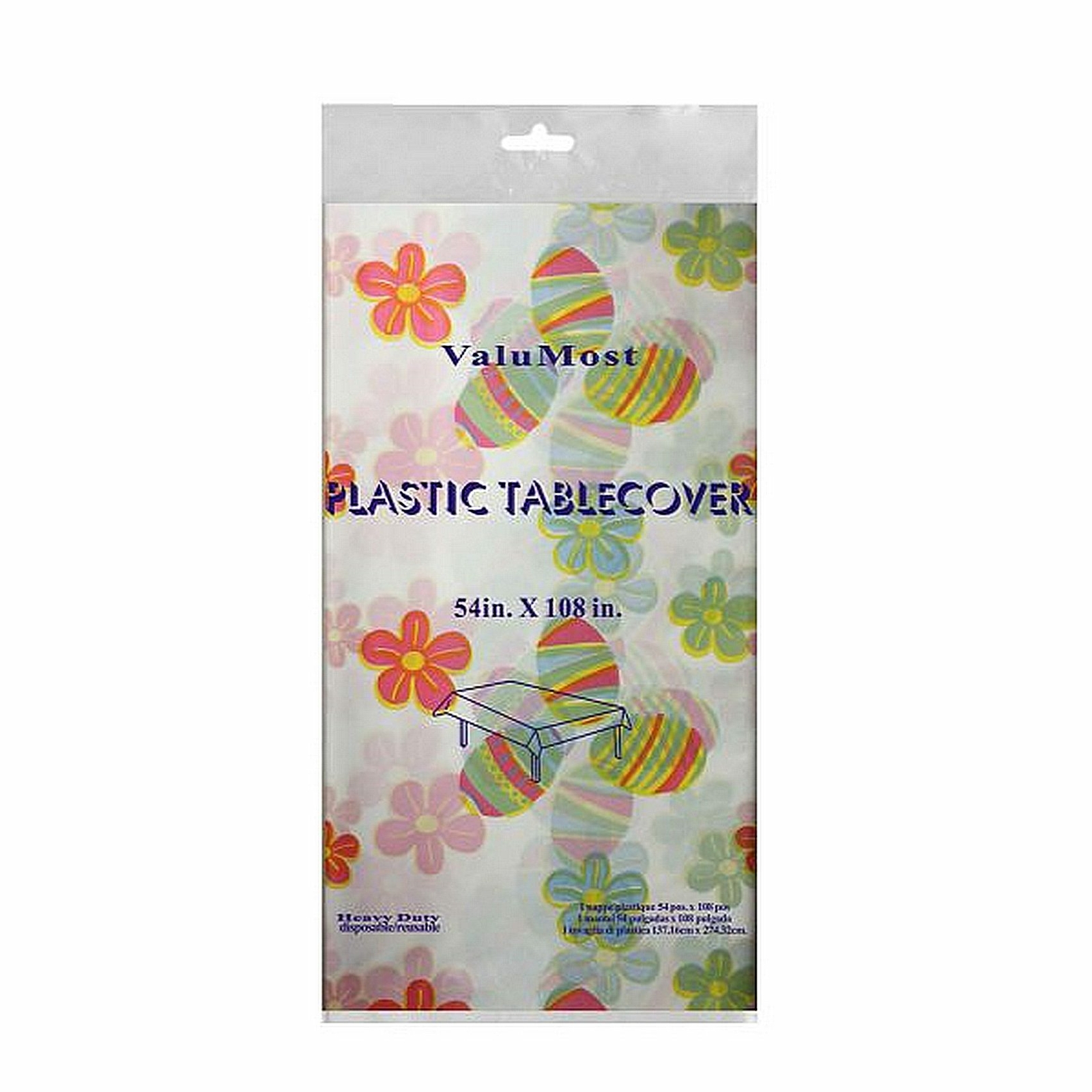 1 of Party Essentials Rectangular Valumost 54? X 108? Table Covers - Easter