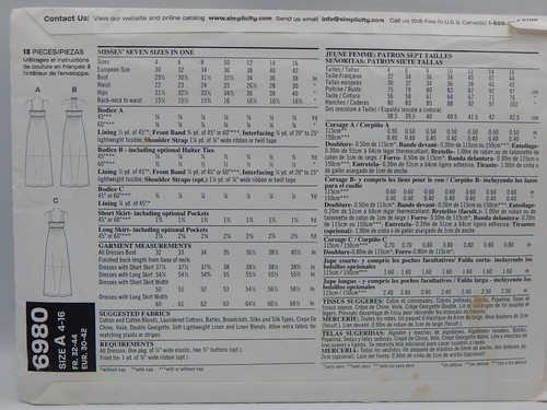 NEW LOOK 6980 Misses' Dress Pattern Sizes 4-16 UNCUT Easy Sewing - Picture 2 of 2